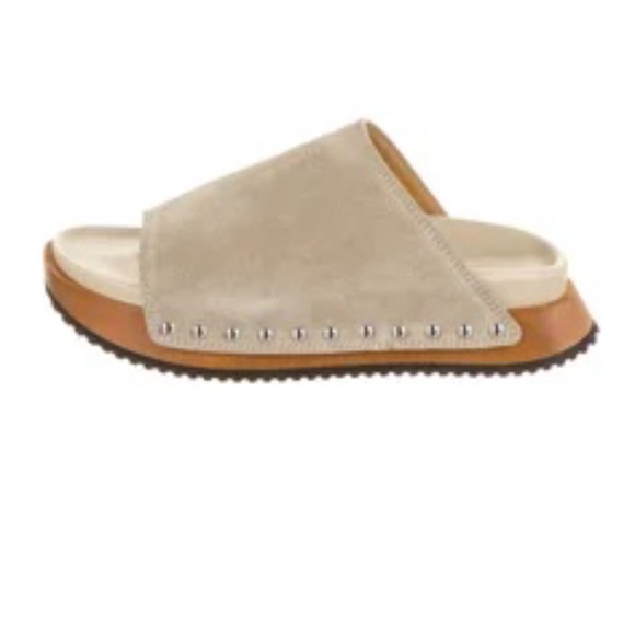 Buscemi Topanga Suede Slide Sandals - Picture 1 of 7